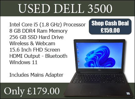 used dell 3500 laptop in leyland i5
